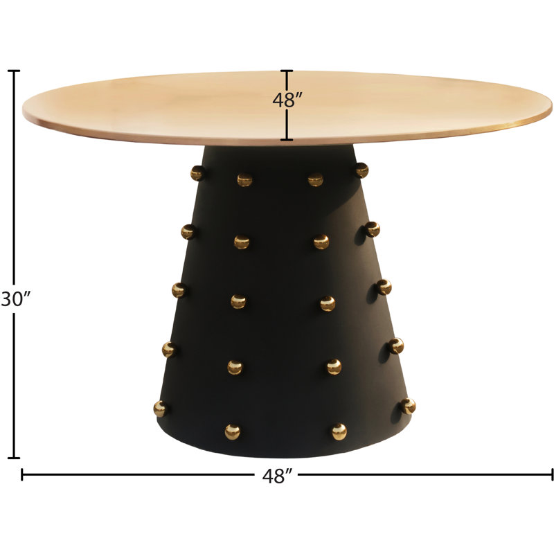 Mercer41 Idhant Black / Gold Dining Table & Reviews | Wayfair